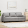 Sofa 3-osobowa, jasnoszara, 180 cm, tapicerowana tkaniną