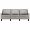 Sofa 3-osobowa, jasnoszara, 180 cm, tapicerowana tkaniną