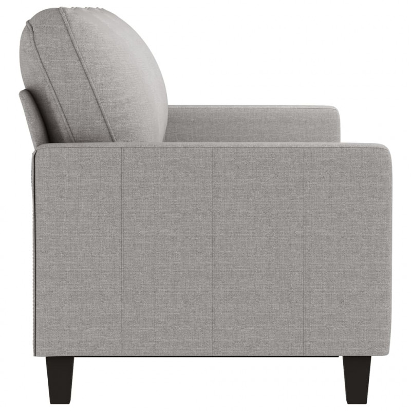 Sofa 3-osobowa, jasnoszara, 180 cm, tapicerowana tkaniną