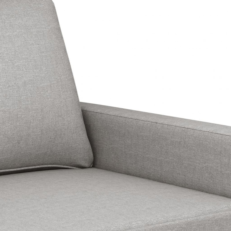 Sofa 3-osobowa, jasnoszara, 180 cm, tapicerowana tkaniną