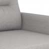 Sofa 3-osobowa, jasnoszara, 180 cm, tapicerowana tkaniną