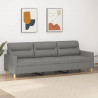 Sofa 3-osobowa, ciemnoszara, 210 cm, tapicerowana tkaniną