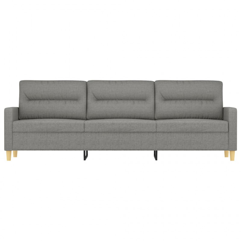 Sofa 3-osobowa, ciemnoszara, 210 cm, tapicerowana tkaniną