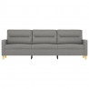 Sofa 3-osobowa, ciemnoszara, 210 cm, tapicerowana tkaniną
