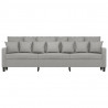 Sofa 3-osobowa, jasnoszara, 210 cm, tapicerowana tkaniną