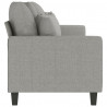 Sofa 3-osobowa, jasnoszara, 210 cm, tapicerowana tkaniną