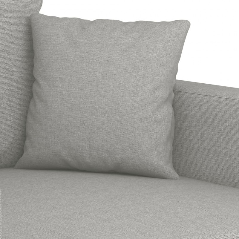 Sofa 3-osobowa, jasnoszara, 210 cm, tapicerowana tkaniną