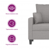 Sofa 3-osobowa, jasnoszara, 210 cm, tapicerowana tkaniną