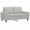 Sofa 2-osobowa, jasnoszara, 120 cm, tapicerowana mikrofibrą