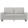 Sofa 2-osobowa, jasnoszara, 120 cm, tapicerowana mikrofibrą