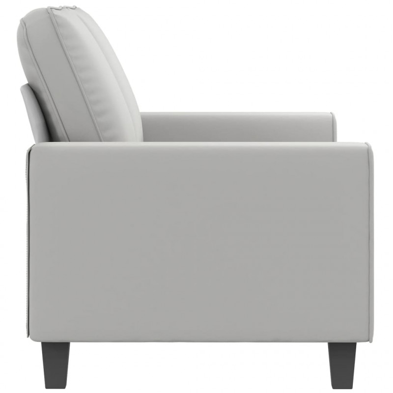 Sofa 2-osobowa, jasnoszara, 120 cm, tapicerowana mikrofibrą