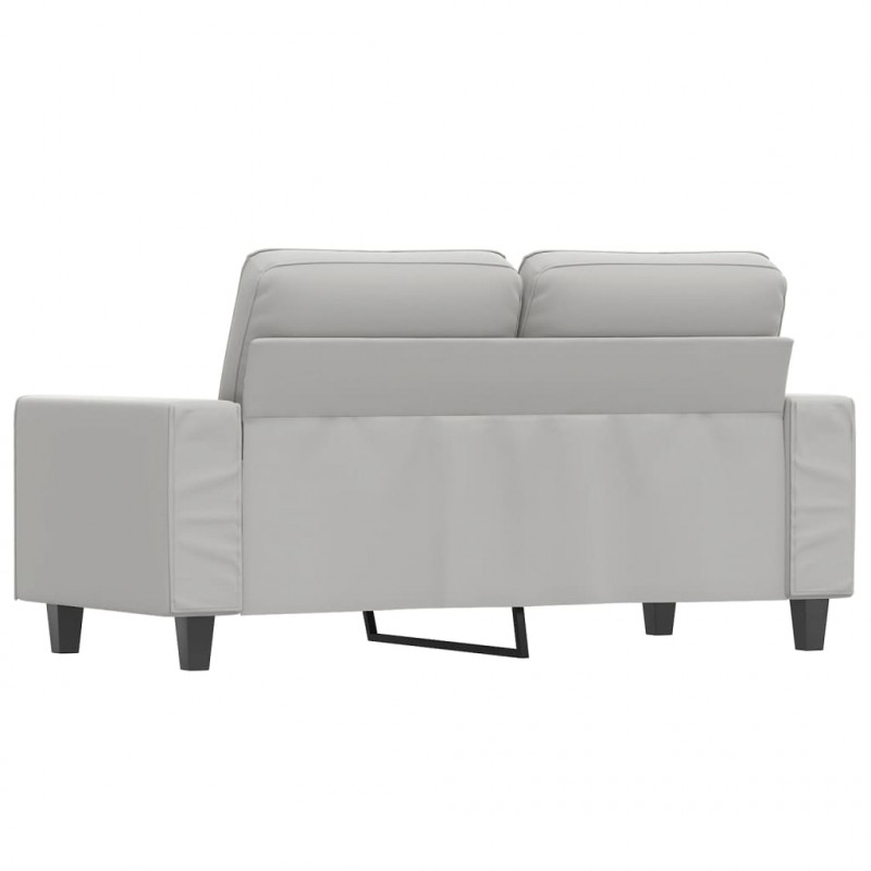 Sofa 2-osobowa, jasnoszara, 120 cm, tapicerowana mikrofibrą
