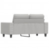 Sofa 2-osobowa, jasnoszara, 120 cm, tapicerowana mikrofibrą