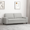 Sofa 2-osobowa, jasnoszary, 140 cm, tapicerowana mikrofibrą