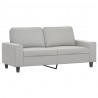 Sofa 2-osobowa, jasnoszary, 140 cm, tapicerowana mikrofibrą