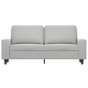 Sofa 2-osobowa, jasnoszary, 140 cm, tapicerowana mikrofibrą