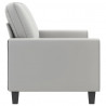 Sofa 2-osobowa, jasnoszary, 140 cm, tapicerowana mikrofibrą