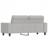 Sofa 2-osobowa, jasnoszary, 140 cm, tapicerowana mikrofibrą