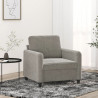 Fotel, jasnoszary, 60 cm, obity aksamitem