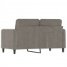 Sofa 2-osobowa, jasnoszara, 120 cm, tapicerowana aksamitem