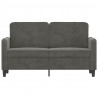Sofa 2-osobowa, ciemnoszary, 120 cm, tapicerowana aksamitem
