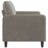 Sofa 2-osobowa, jasnoszara, 140 cm, tapicerowana aksamitem