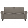 Sofa 2-osobowa, jasnoszara, 120 cm, tapicerowana aksamitem