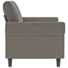 Sofa 2-osobowa, jasnoszara, 120 cm, tapicerowana aksamitem