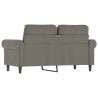 Sofa 2-osobowa, jasnoszara, 120 cm, tapicerowana aksamitem