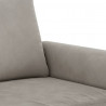 Sofa 2-osobowa, jasnoszara, 120 cm, tapicerowana aksamitem