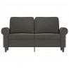Sofa 2-osobowa, ciemnoszary, 120 cm, tapicerowana aksamitem