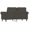Sofa 2-osobowa, ciemnoszary, 120 cm, tapicerowana aksamitem