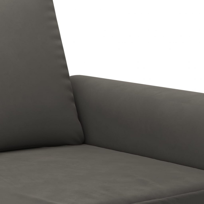 Sofa 2-osobowa, ciemnoszary, 120 cm, tapicerowana aksamitem