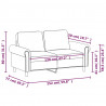 Sofa 2-osobowa, ciemnoszary, 120 cm, tapicerowana aksamitem