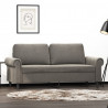Sofa 2-osobowa, jasnoszara, 140 cm, tapicerowana aksamitem