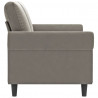 Sofa 2-osobowa, jasnoszara, 140 cm, tapicerowana aksamitem