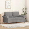 Sofa 2-osobowa, jasnoszara, 120 cm, tapicerowana tkaniną