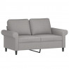 Sofa 2-osobowa, jasnoszara, 120 cm, tapicerowana tkaniną