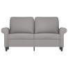 Sofa 2-osobowa, jasnoszara, 120 cm, tapicerowana tkaniną