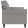 Sofa 2-osobowa, jasnoszara, 120 cm, tapicerowana tkaniną