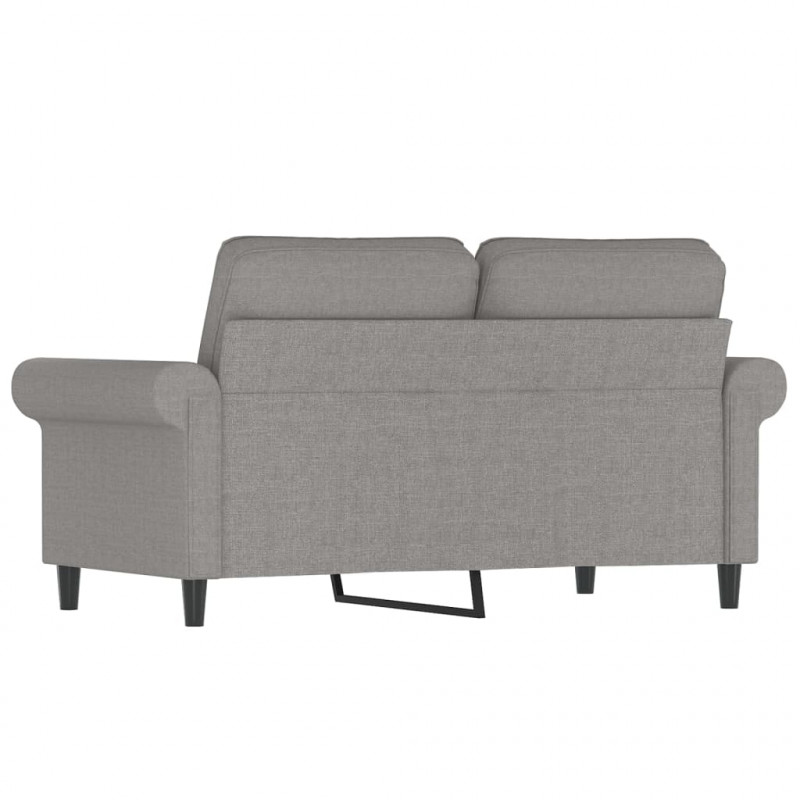 Sofa 2-osobowa, jasnoszara, 120 cm, tapicerowana tkaniną
