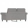 Sofa 2-osobowa, jasnoszara, 120 cm, tapicerowana tkaniną