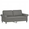 Sofa 2-osobowa, ciemnoszara, 140 cm, tapicerowana tkaniną