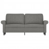 Sofa 2-osobowa, ciemnoszara, 140 cm, tapicerowana tkaniną