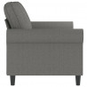 Sofa 2-osobowa, ciemnoszara, 140 cm, tapicerowana tkaniną