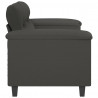Sofa 2-osobowa, ciemnoszary, 140 cm, tapicerowana mikrofibrą