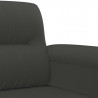Sofa 2-osobowa, ciemnoszary, 140 cm, tapicerowana mikrofibrą
