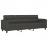 3-osobowa sofa, ciemnoszary, 210 cm, tapicerowana mikrofibrą