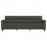 3-osobowa sofa, ciemnoszary, 210 cm, tapicerowana mikrofibrą