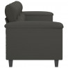 3-osobowa sofa, ciemnoszary, 210 cm, tapicerowana mikrofibrą